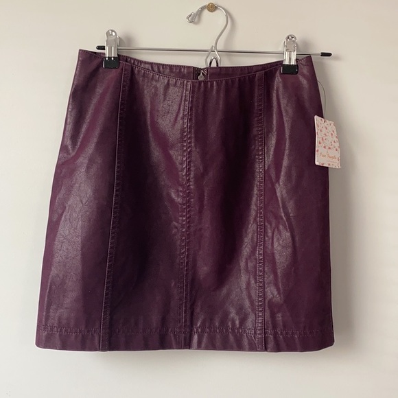 Free People Modern Femme Vegan Leather Mini Skirt - Picture 8 of 13